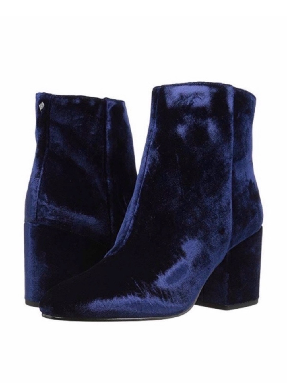 Sam Edelman Navy Velvet Booties size 6.5 - Picture 4 of 7